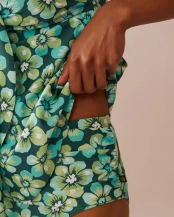 Recycled Fibers Bandeau Tankini Top A Splashing Escape|Tankinis
