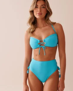 Discount Recycled Fibers High Waist Cheeky Bikini Bottom A Splashing Escape|Eco-conscious Swimwear