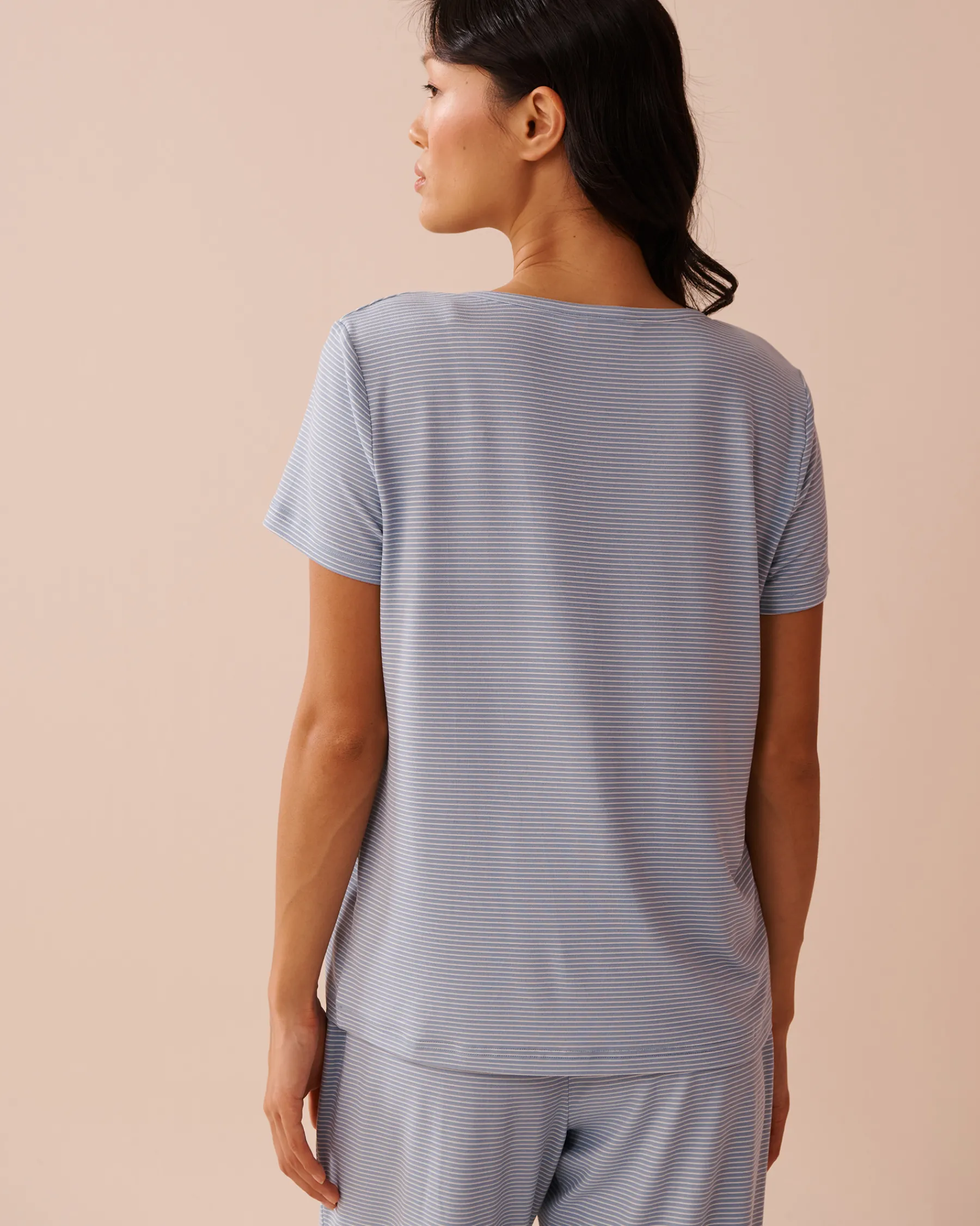 Discount Blue Stripe Super Soft T-shirt The Peachy Dream Collection|Tops