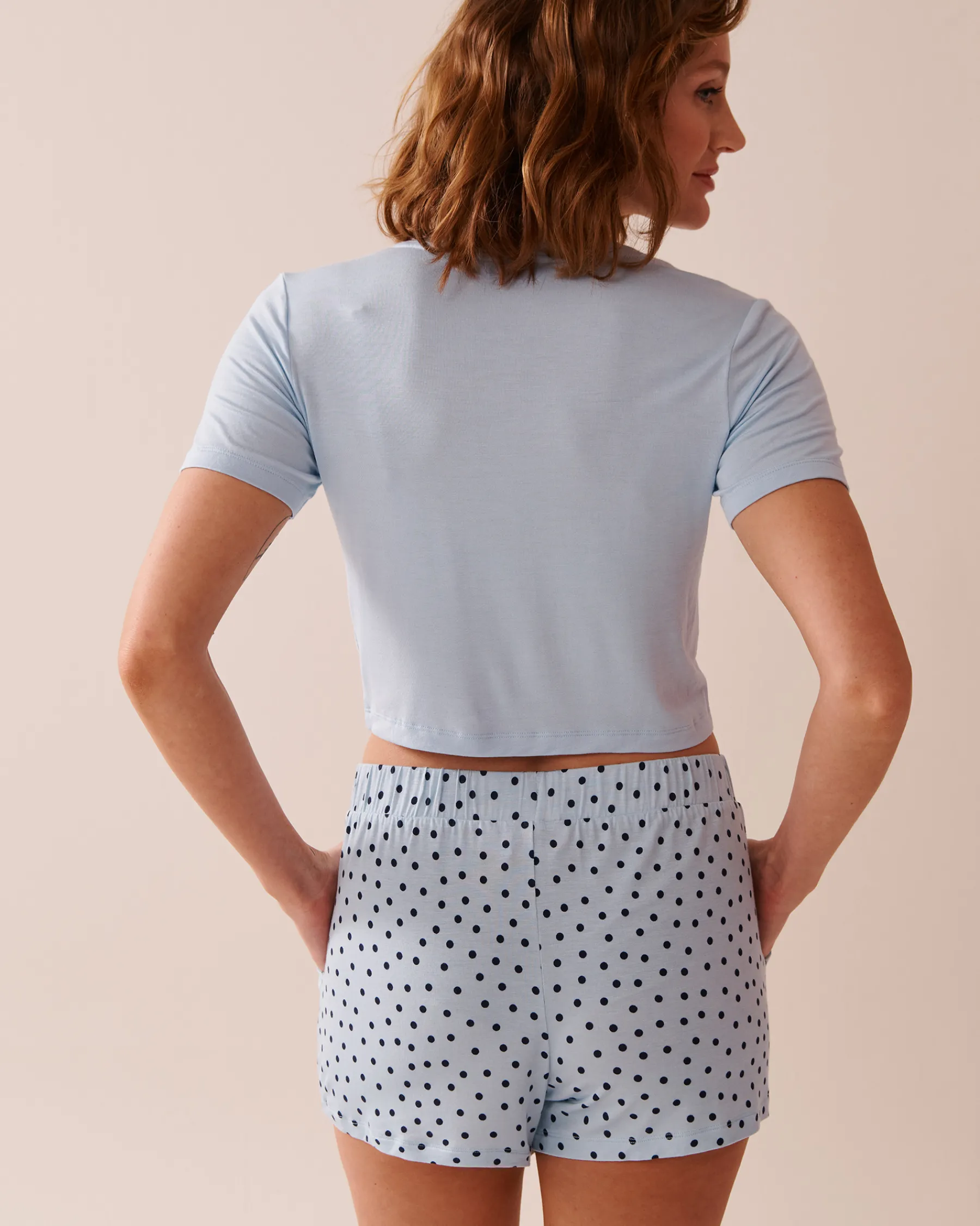 Discount Butterfly Print Soft Jersey Crop T-shirt Tops