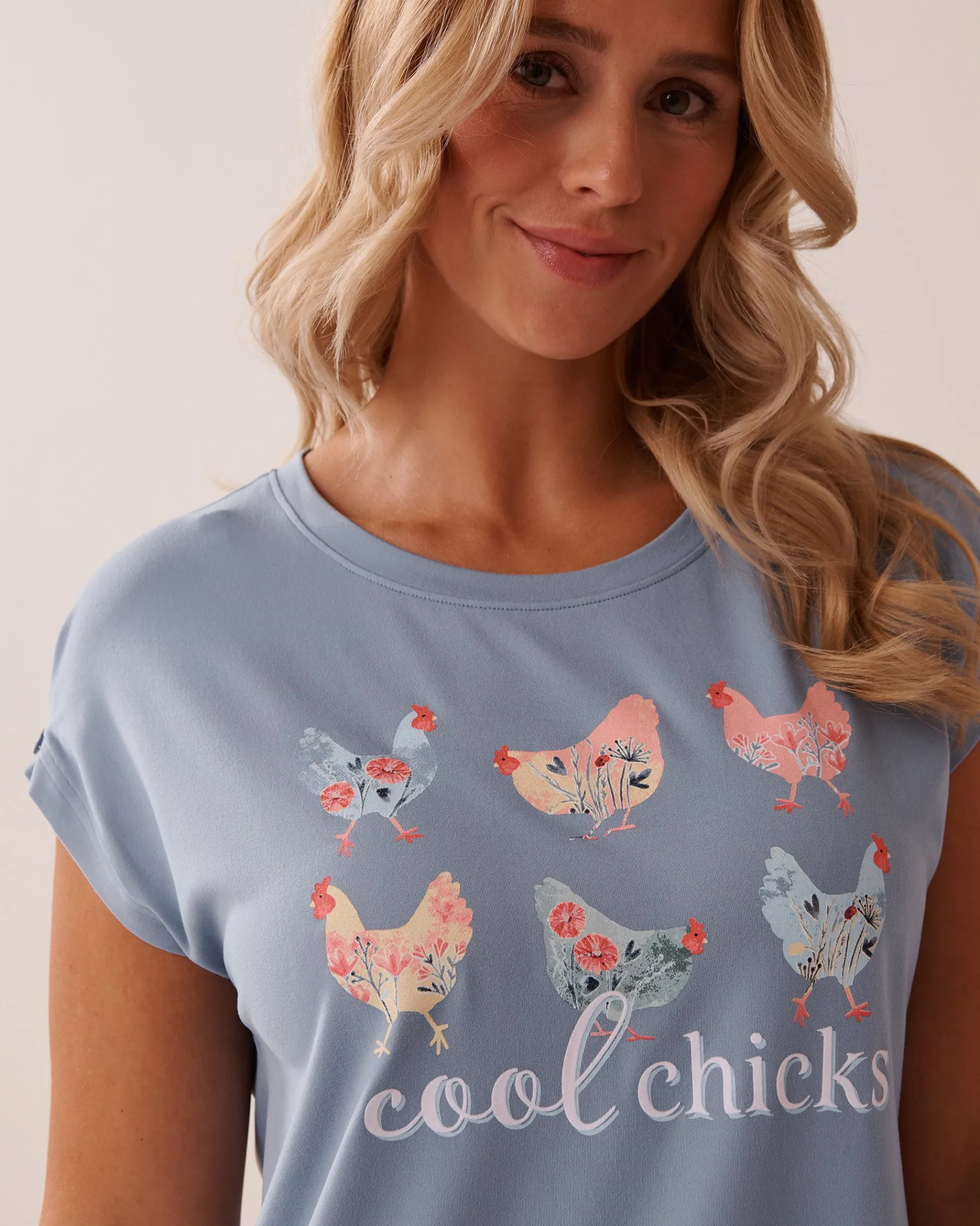 Hot Chicken Print Super Soft Sleepshirt The Peachy Dream Collection|Nightshirts