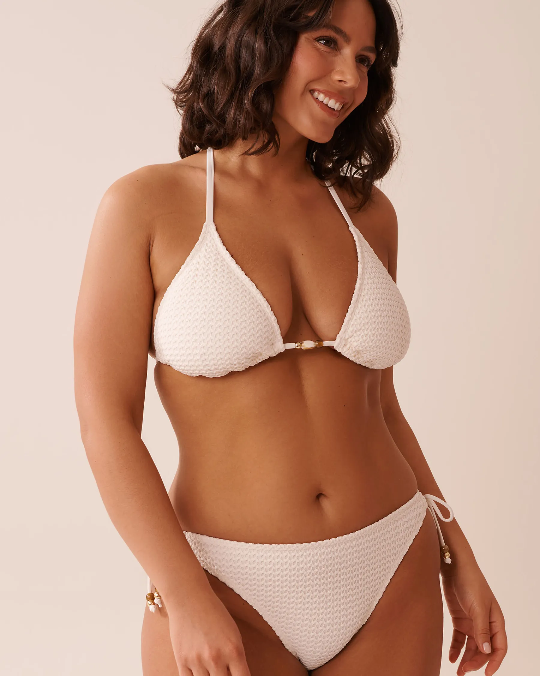 Best Crochet Triangle Bikini Top Texture Play|On Neutral Ground