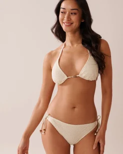 Best Crochet Triangle Bikini Top Texture Play|On Neutral Ground