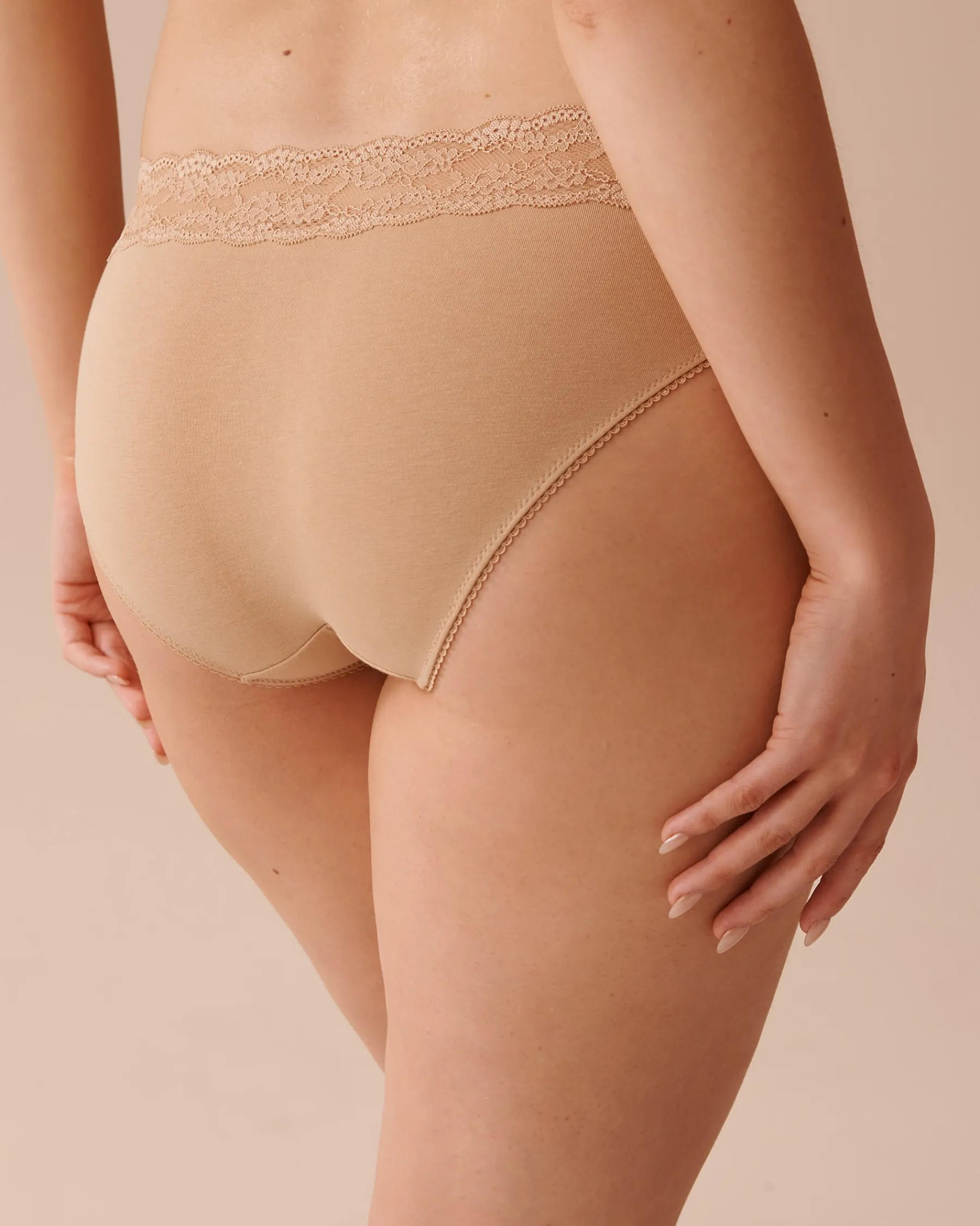 Cotton and Lace Band Bikini Panty Cotton Panties|Bikini