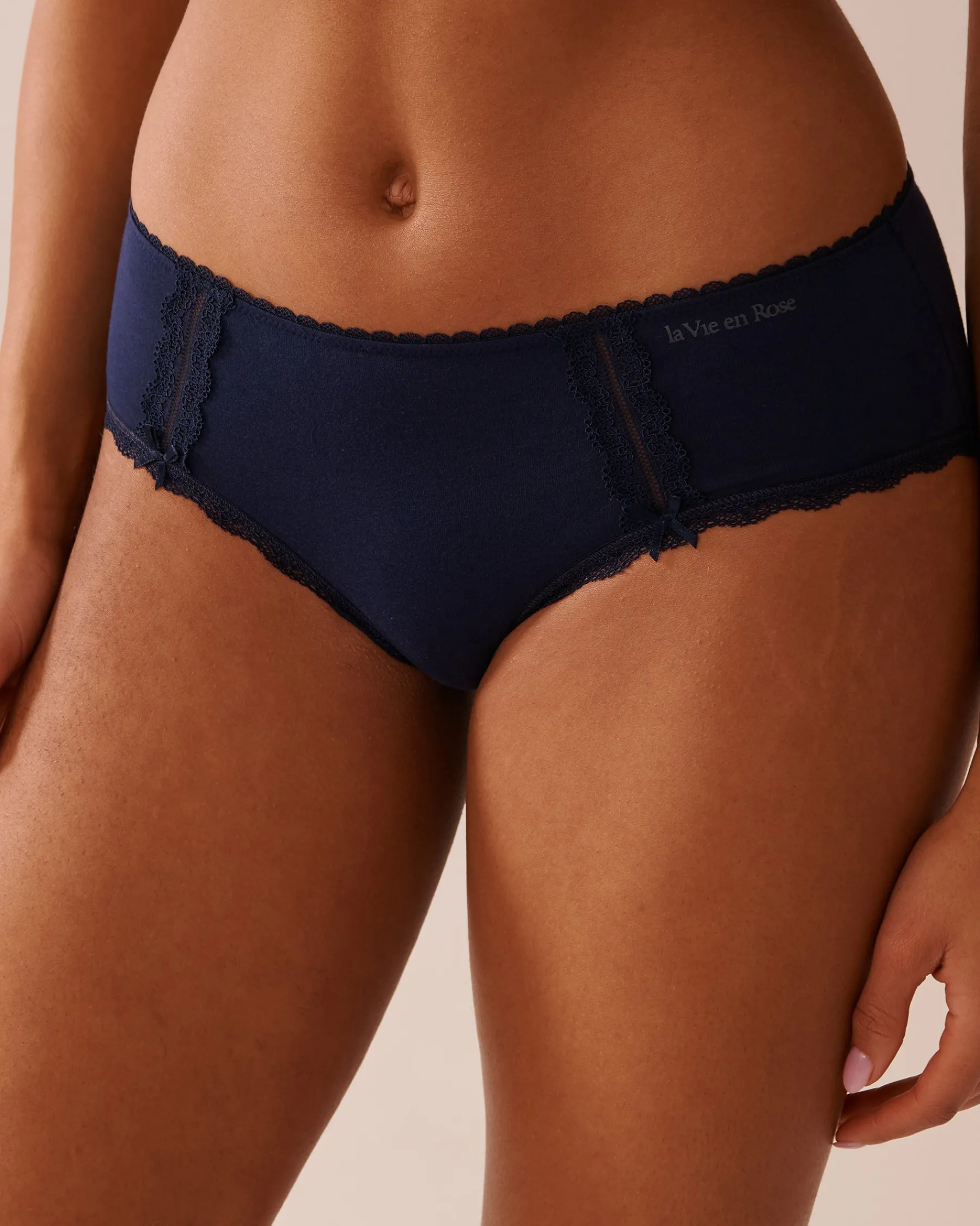 Discount Cotton and Lace Detail Hiphugger Panty Cotton Panties|Hiphugger