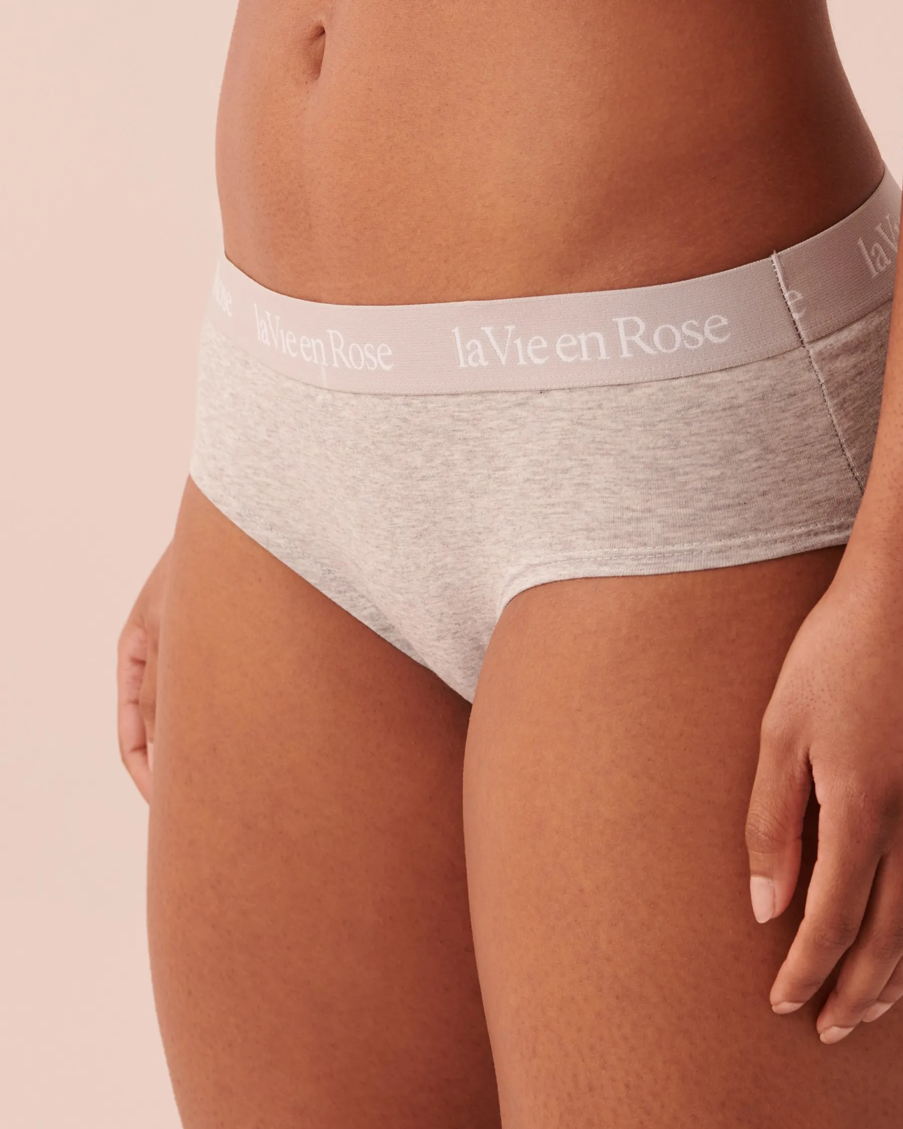 Hot Cotton and Logo Elastic Band Hiphugger Panty Hiphugger
