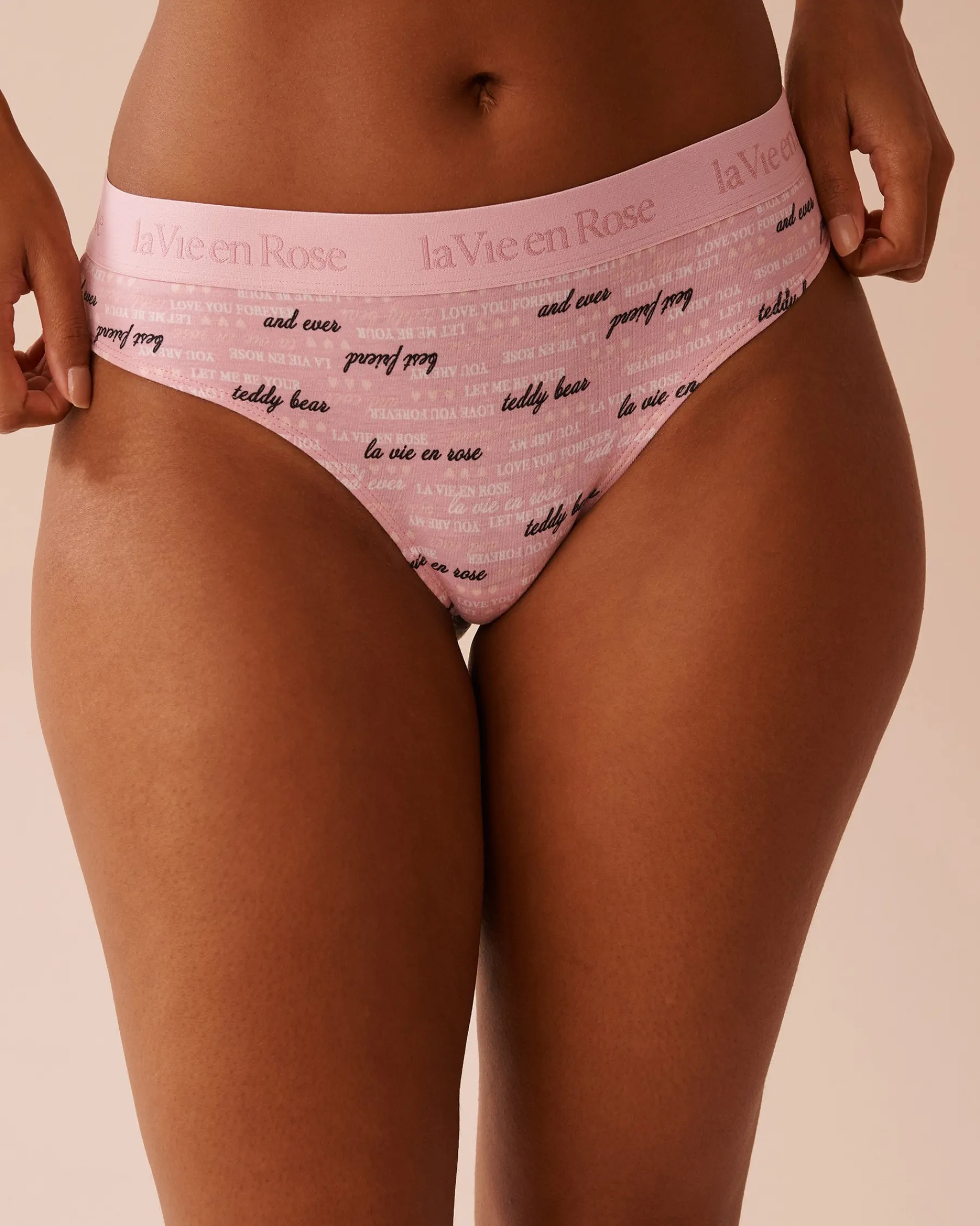 Hot Cotton and Logo Elastic Band Thong Panty Cotton Panties|Thong