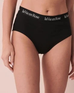 New Cotton and Logo Elastic Band High Waist Bikini Panty Cotton Panties|High Waist