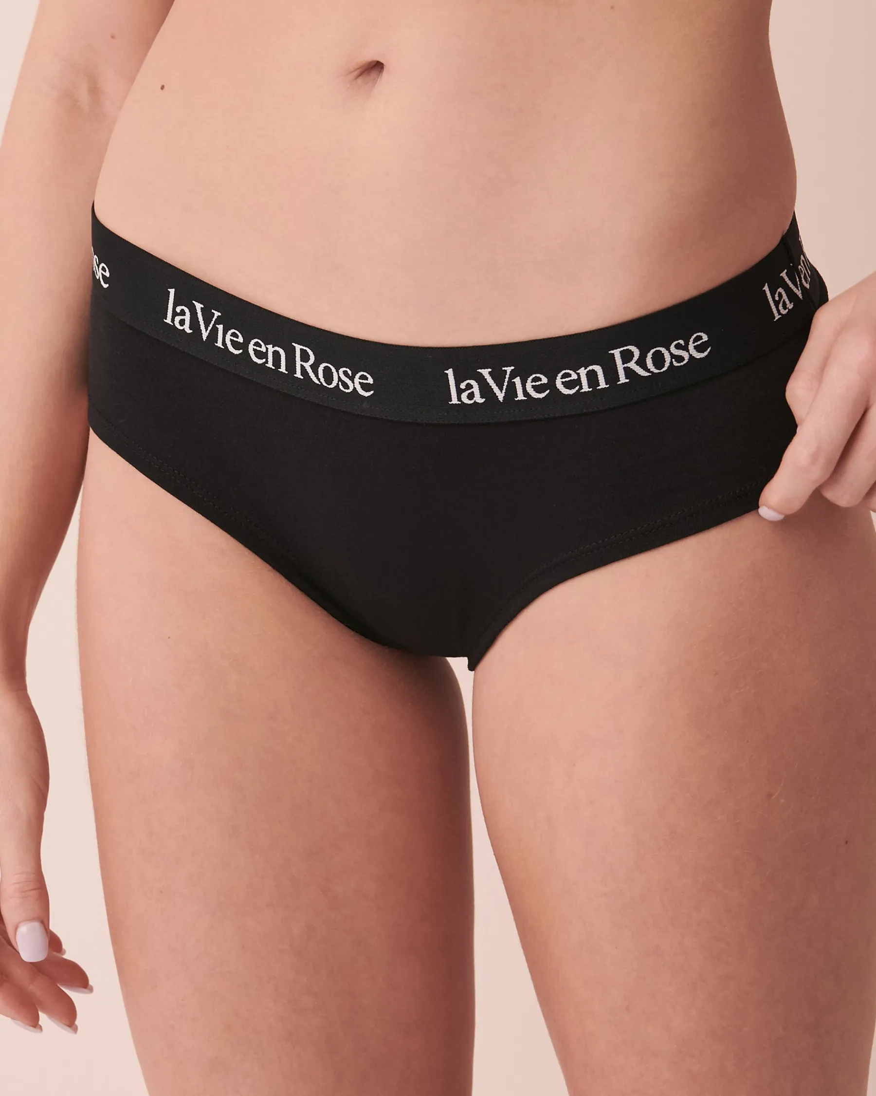 New Cotton and Logo Elastic Band Hiphugger Panty Hiphugger