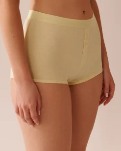 Sale Cotton and Logo Elastic Band High Waist Boyleg Panty BOY Cotton Panties|Boyshort