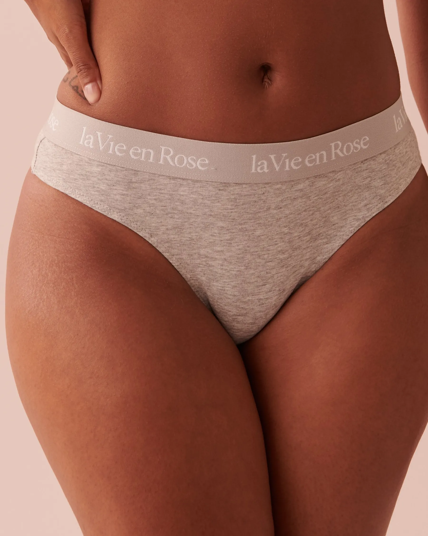 Discount Cotton and Logo Elastic Band Thong Panty Cotton Panties|Thong