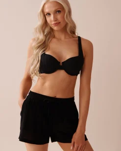 Online Gauze Shorts Always So Chic|Black Swimwear