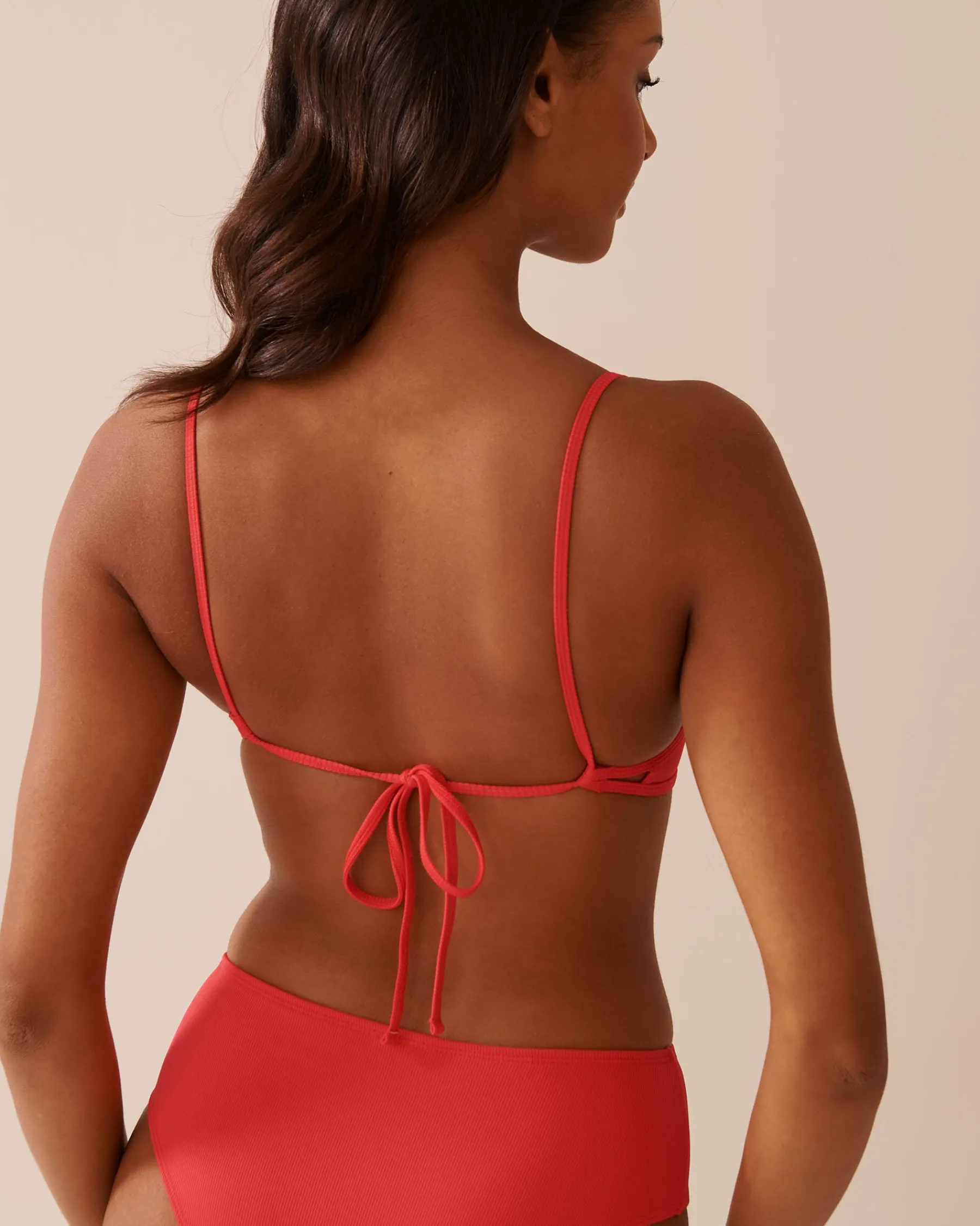 Discount HIBISCUS Crisscross Detail Ribbed Bralette Bikini Top Texture Play|Summer Romance