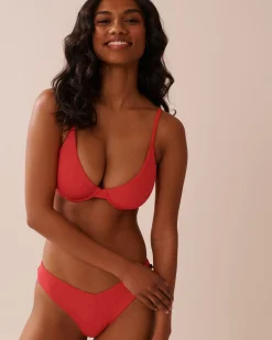 Sale HIBISCUS Ribbed Triangle Bikini Top Texture Play|Summer Romance