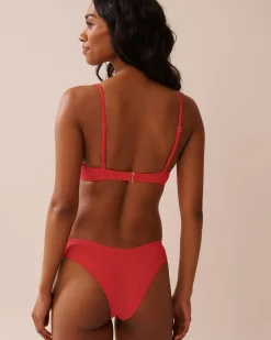 Sale HIBISCUS Ribbed Triangle Bikini Top Texture Play|Summer Romance