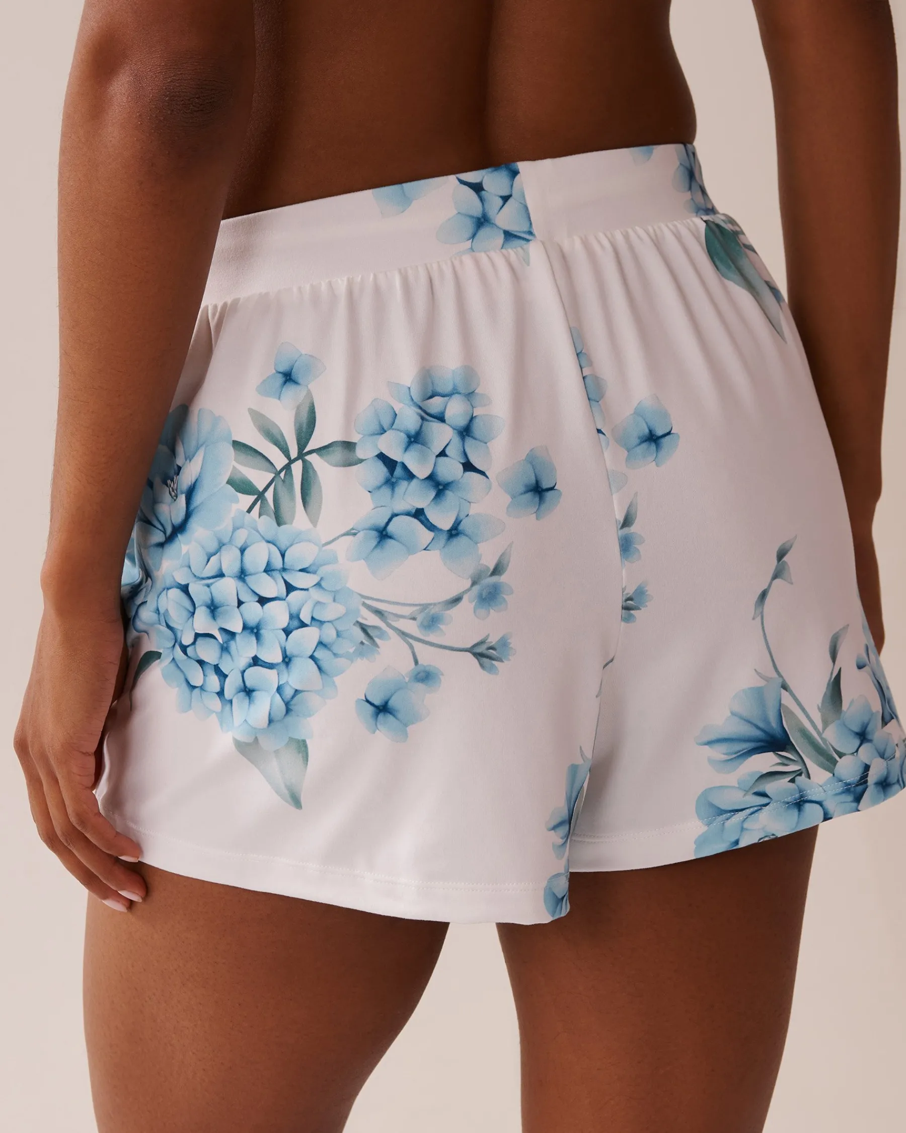 Best Hydrangea Print Super Soft Pajama Shorts The Peachy Dream Collection|Bottoms