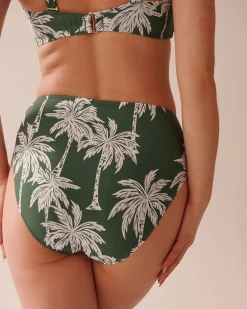 New Draped Mid Waist Bikini Bottom Bottoms