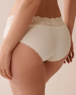 Best Lace Trim Ribbed Hiphugger Panty Hiphugger