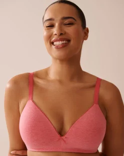 Online Lightly Lined Wireless Cotton Bra T-shirt Bras|Demi Cup