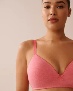 Online Lightly Lined Wireless Cotton Bra T-shirt Bras|Demi Cup