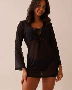 Sale Mesh Long Sleeve Tunic Beachwear|Always So Chic