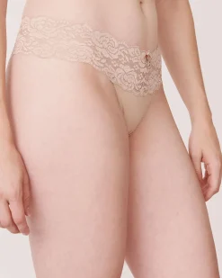 Best Microfiber and Wide Lace Band Thong Panty Thong