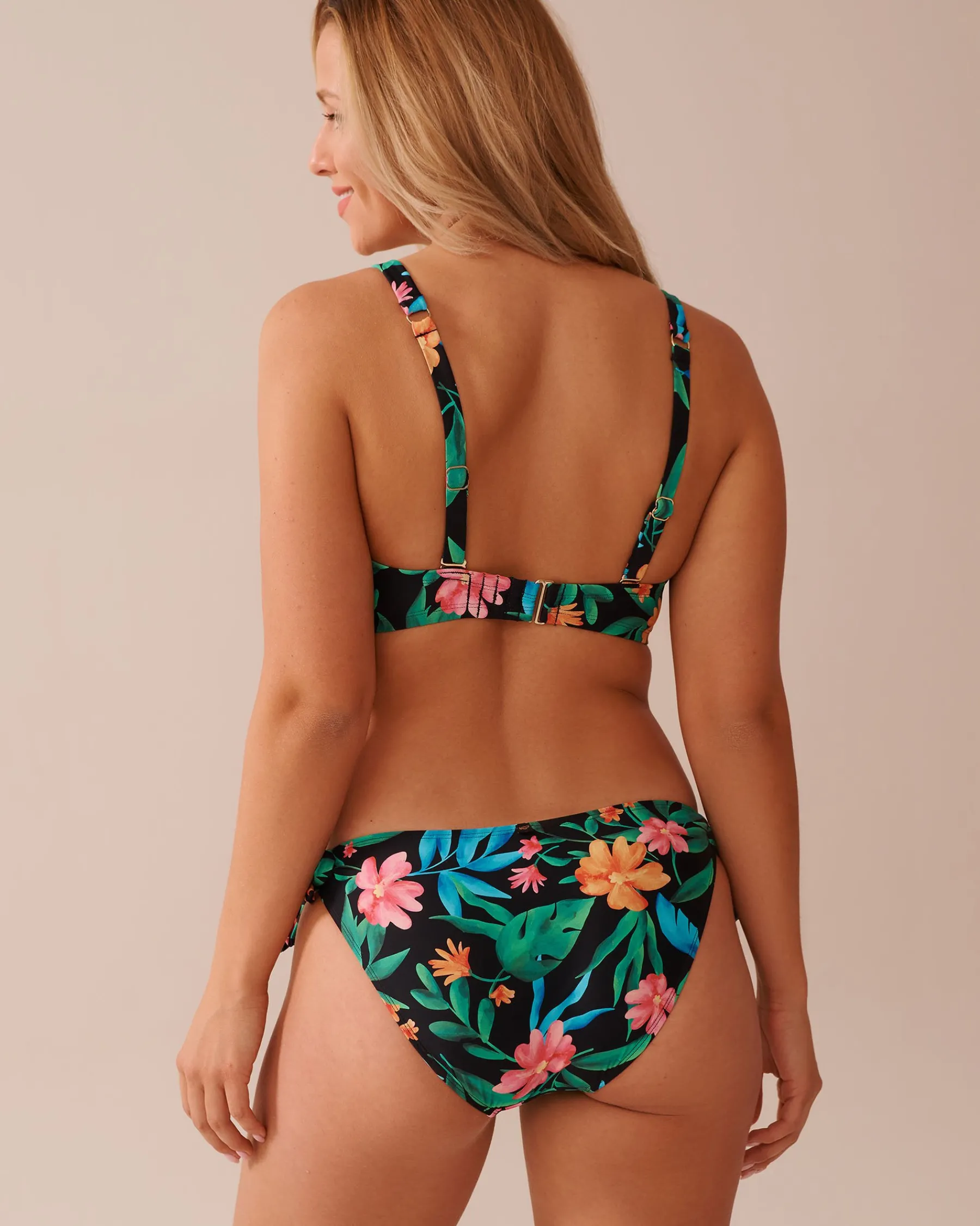 Clearance Pleated D Cup Plunge Bikini Top Supportive Swimwear|D Cups