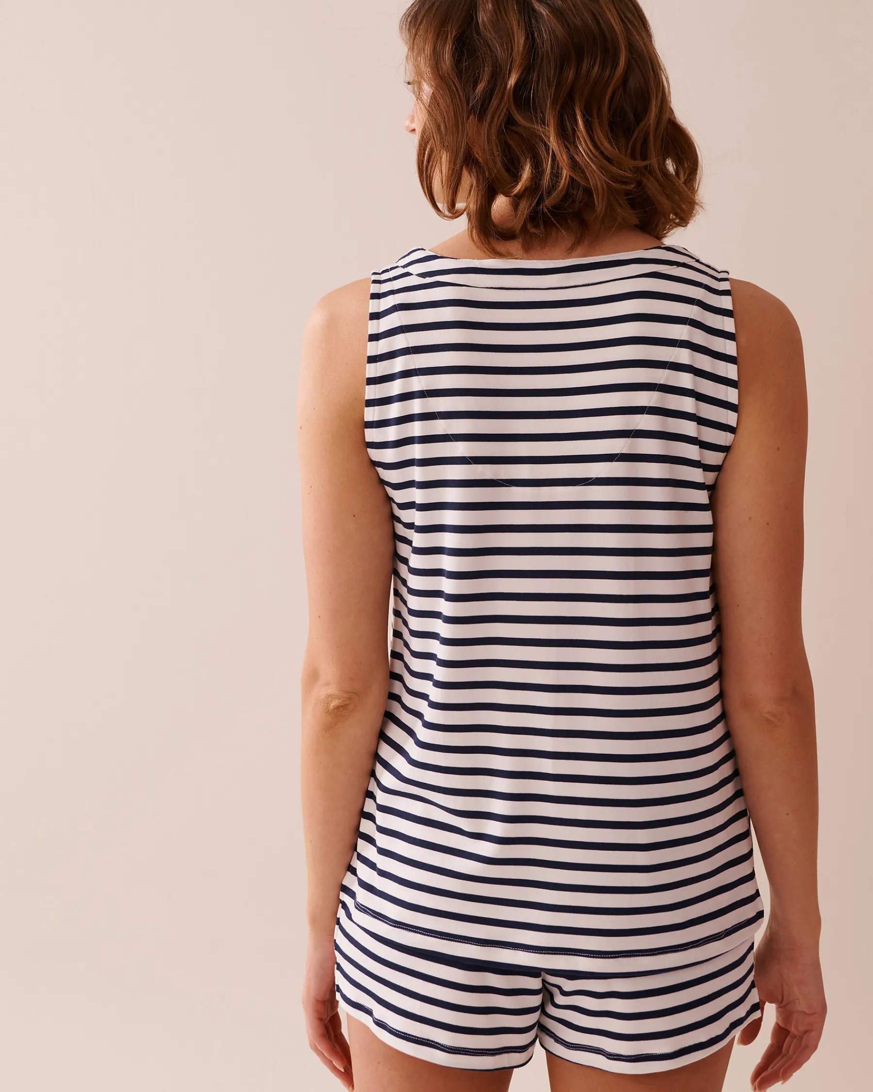 Clearance Nautical Stripe Super Soft Button-down Cami The Peachy Dream Collection|Tops