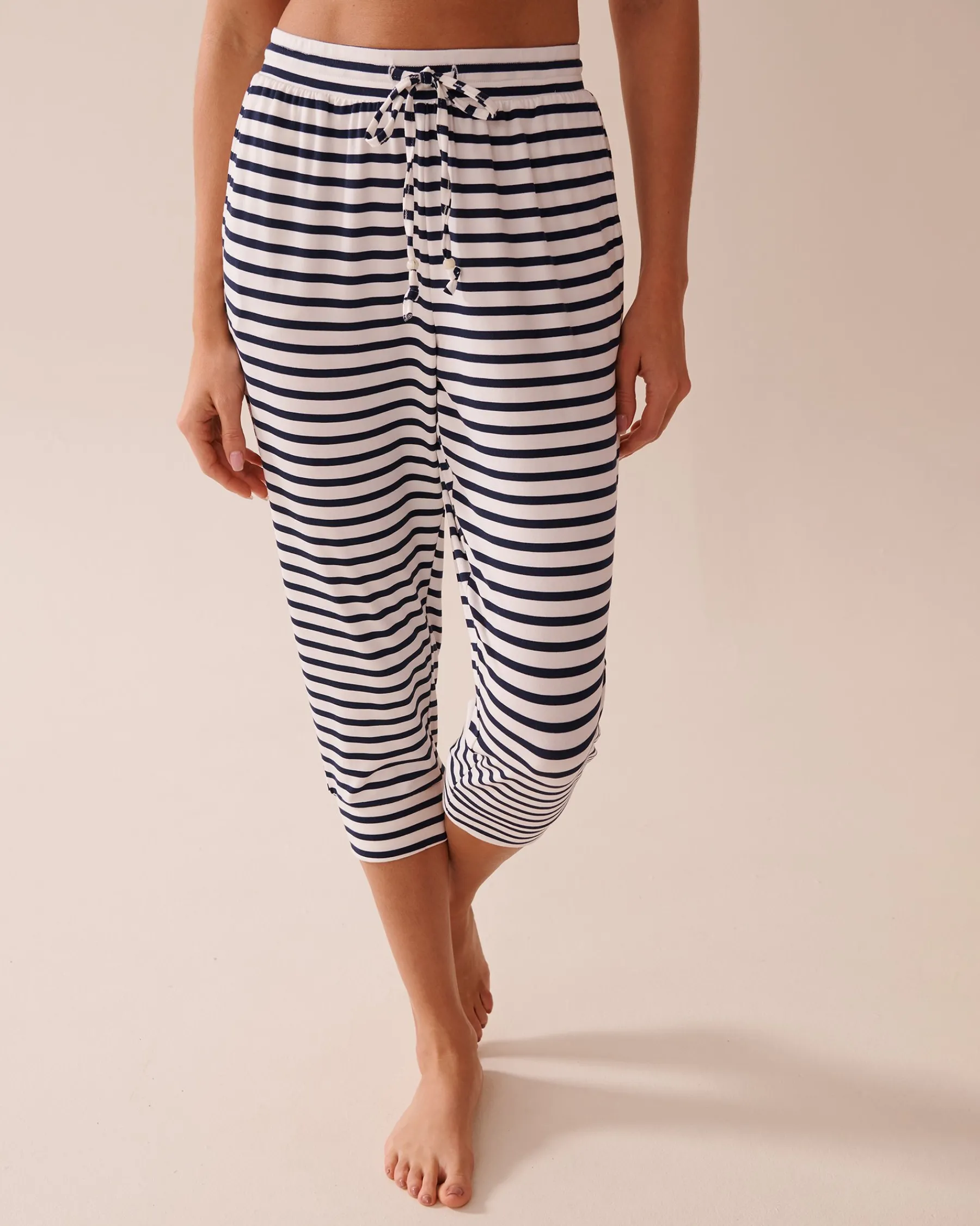 Discount Nautical Stripe Super Soft Pajama Capris The Peachy Dream Collection|Bottoms
