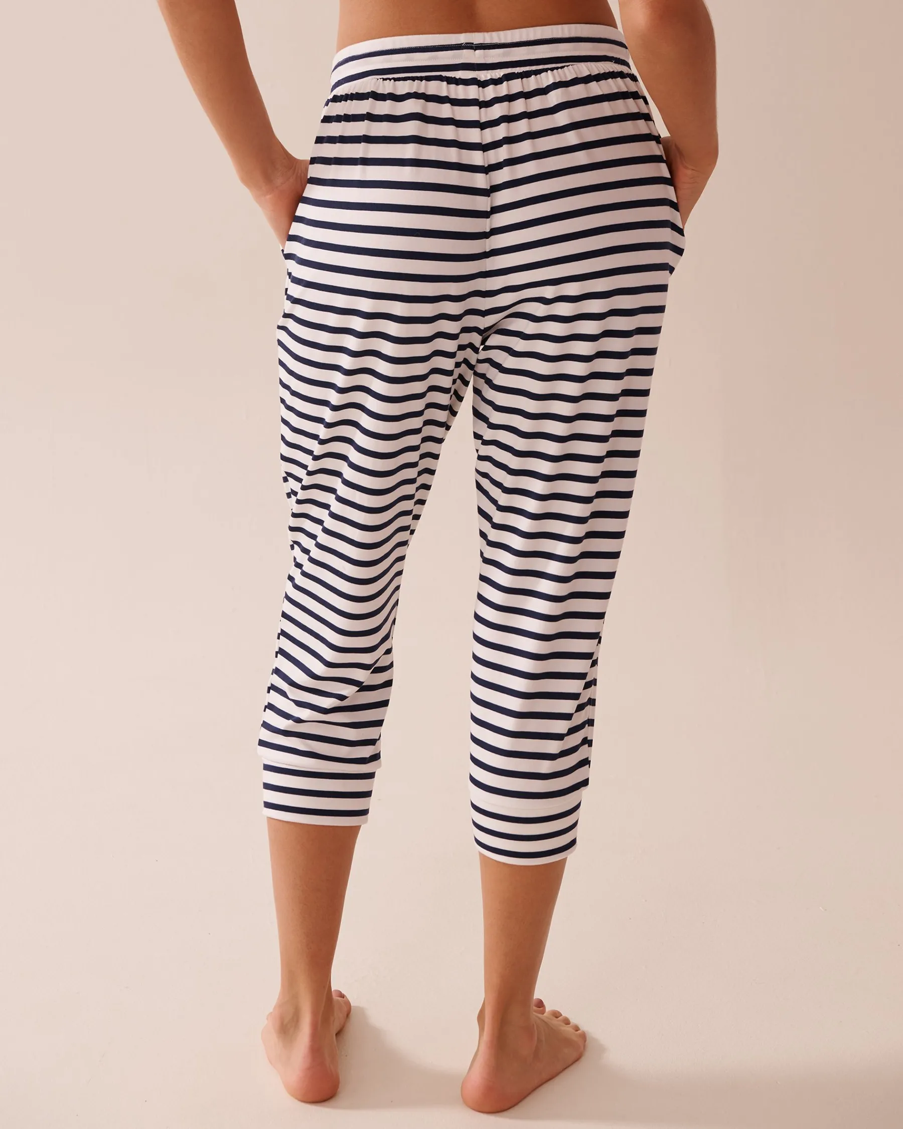 Discount Nautical Stripe Super Soft Pajama Capris The Peachy Dream Collection|Bottoms