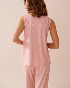 Discount Seagull Print Super Soft Sleeveless Button-down Shirt The Peachy Dream Collection|Tops