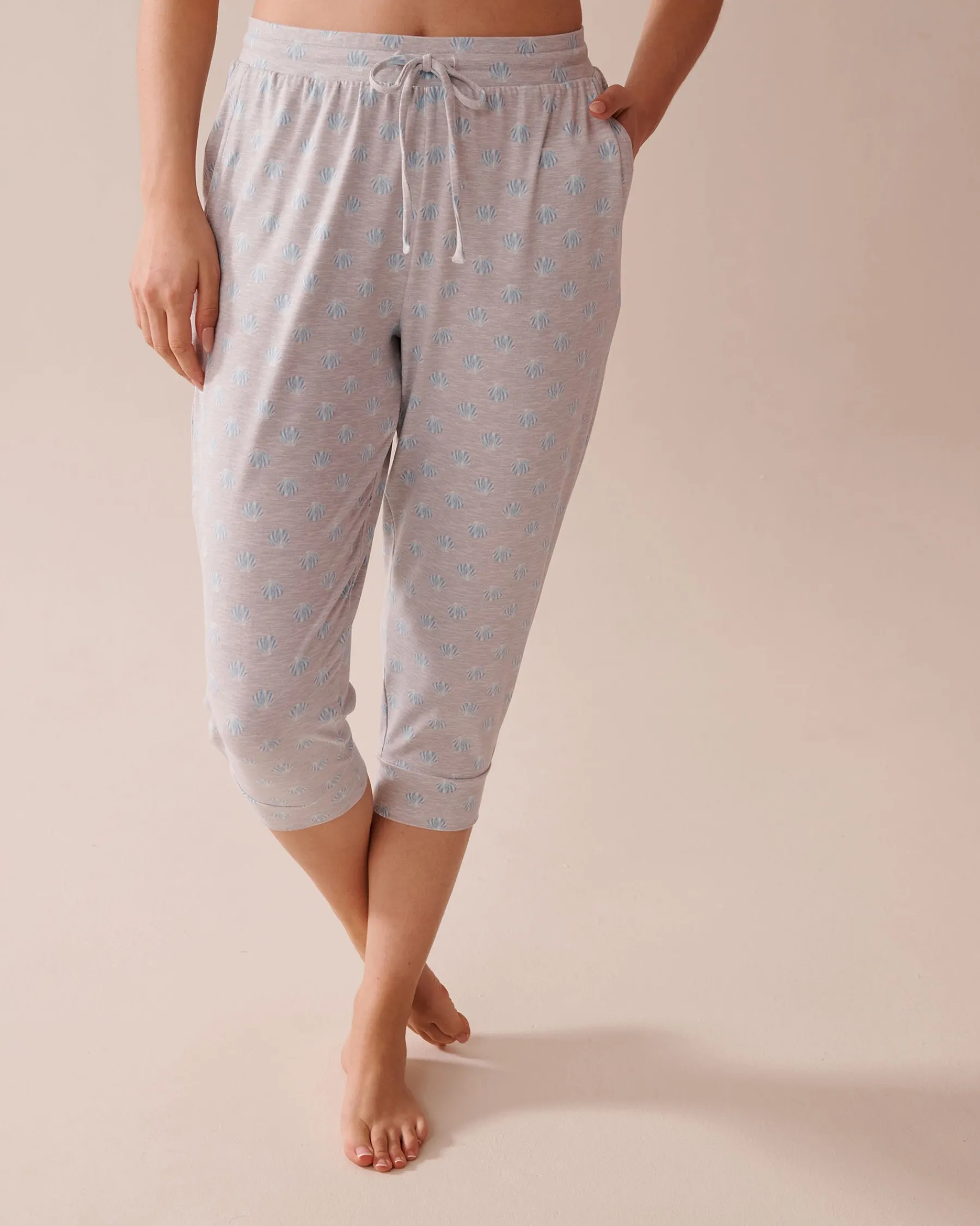 Clearance Seashell Print Super Soft Pajama Capris The Peachy Dream Collection|Bottoms