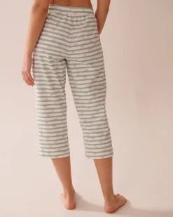 Sale Snail Print Cotton Pajama Capris Cotton Pajamas|Bottoms