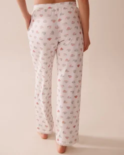 Discount Snail Print Lace Trim Super Soft Pajama Pants The Peachy Dream Collection|Bottoms