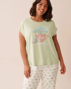 New Snail Print Super Soft T-shirt The Peachy Dream Collection|Tops