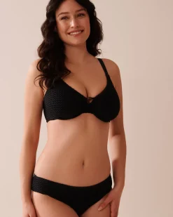Best SOLID Crochet D Cup Triangle Bikini Top Always So Chic|Texture Play