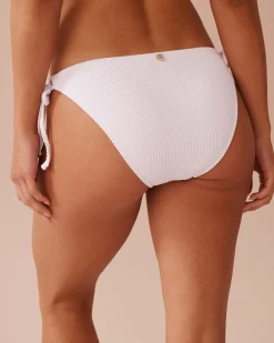 Best SOLID Ribbed Side Tie Brazilian Bikini Bottom Always So Chic|Texture Play