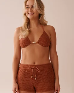 New Crochet Swim Shorts Texture Play|On Neutral Ground