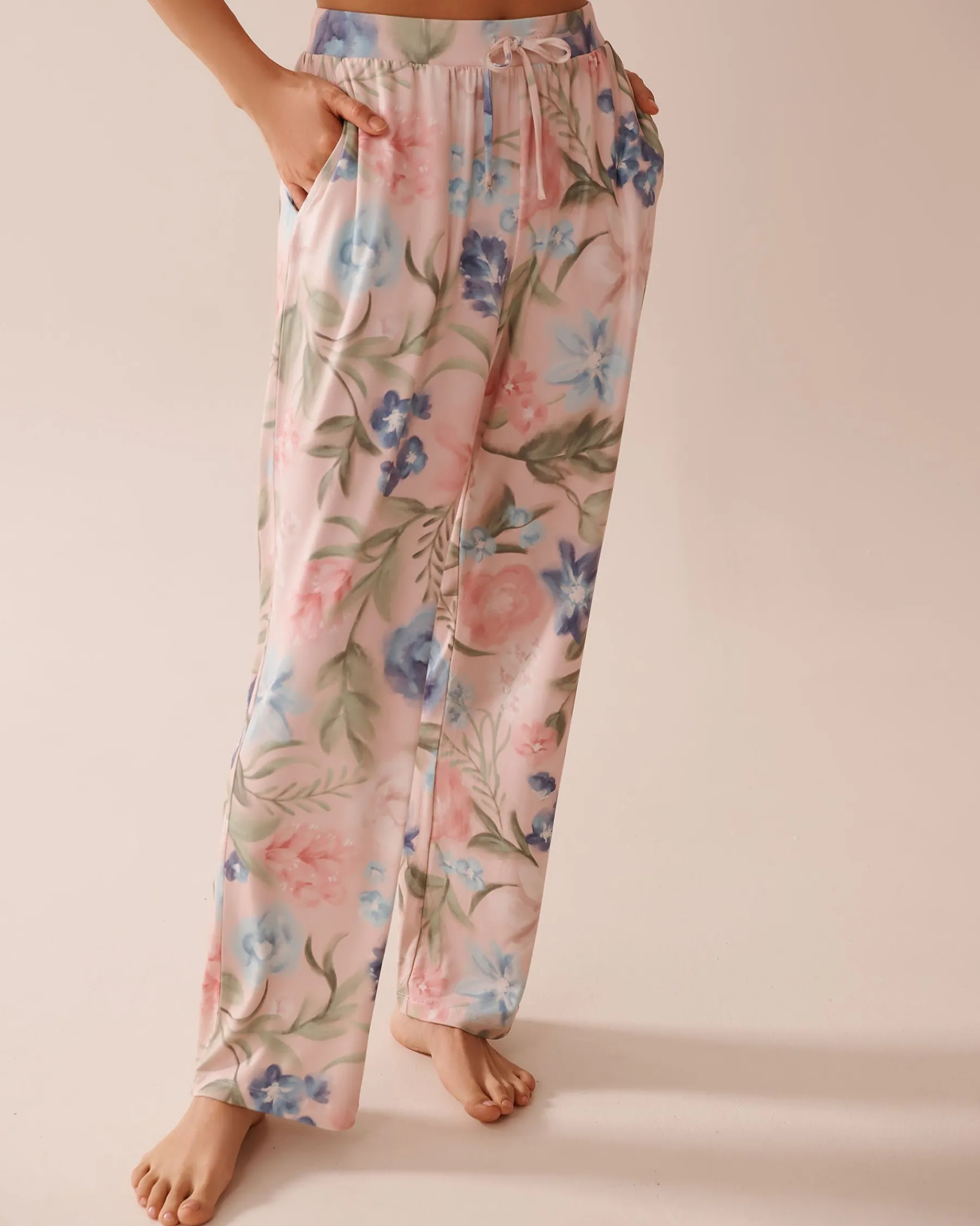 Clearance Watercolor Flower Print Super Soft Pajama Pants The Peachy Dream Collection|Bottoms