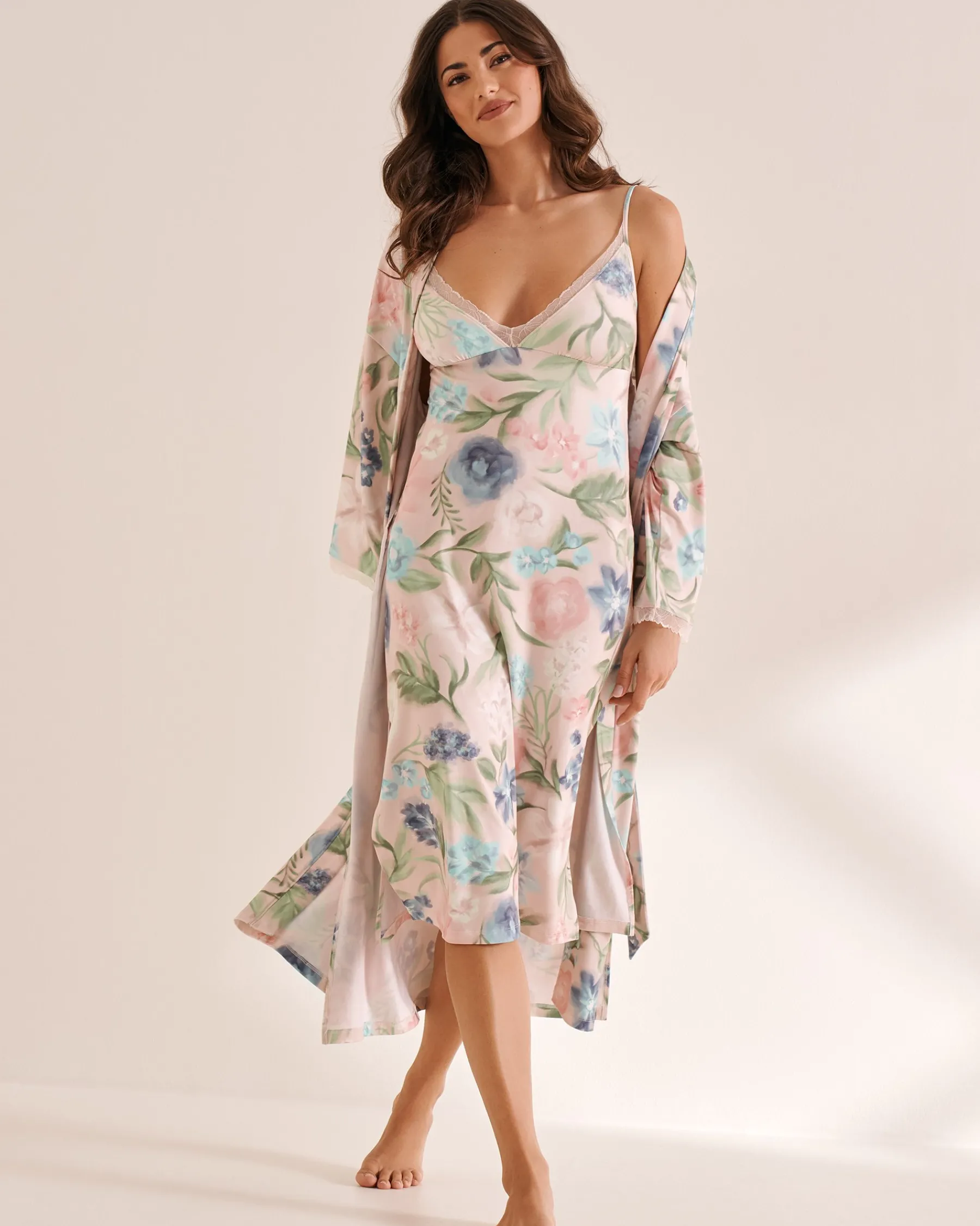 Hot Watercolor Flower Print Super Soft Nightie The Peachy Dream Collection|Nightshirts