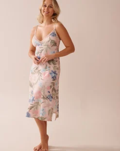 Hot Watercolor Flower Print Super Soft Nightie The Peachy Dream Collection|Nightshirts